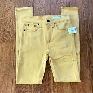 Rag & Bone High Rise Skinny Sunrise Yellow Size 25